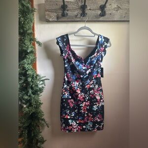 Guess Blue and Pink Bodycon Mini Dress